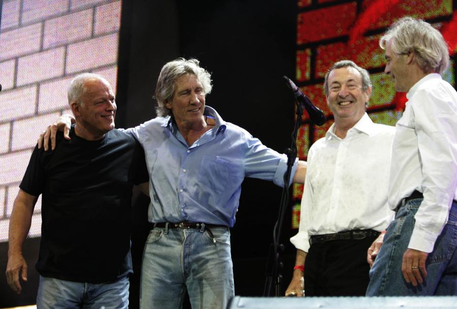 Muzycy Pink Floyd na koncercie "Live 8" w 2005 roku