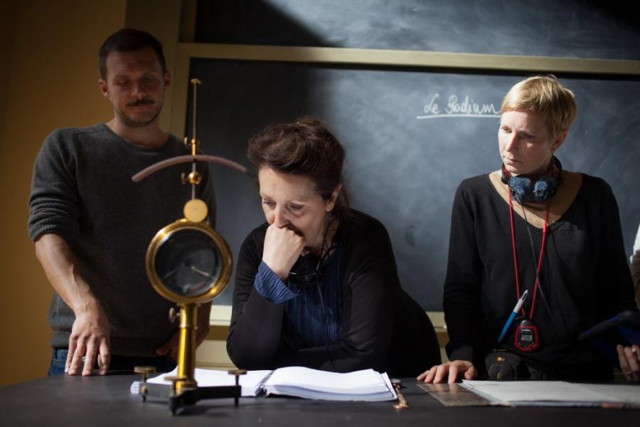 Na planie filmu "Maria Skłodowska-Curie"