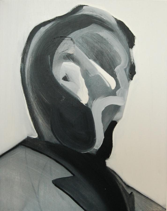 "Szkice do portretu 18", Cezary Bednarczyk, olej na płótnie, 50x40 cm