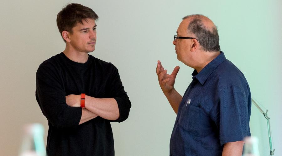 Josh Hartnett na planie nowego filmu Lecha Majewskiego "Dolina Bogów" w Muzeum Śląskim w Katowicach