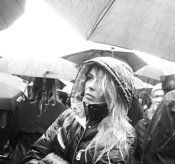 Agnieszka Włodarczyk na "czarnym proteście"